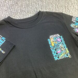 Fresh Laundry Kids Anti Social Science Club Rick and‎ Morty Black T Shirt Size S